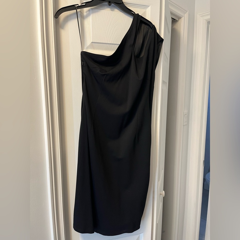 Black reitmans one shoulder dress unworn with tags.